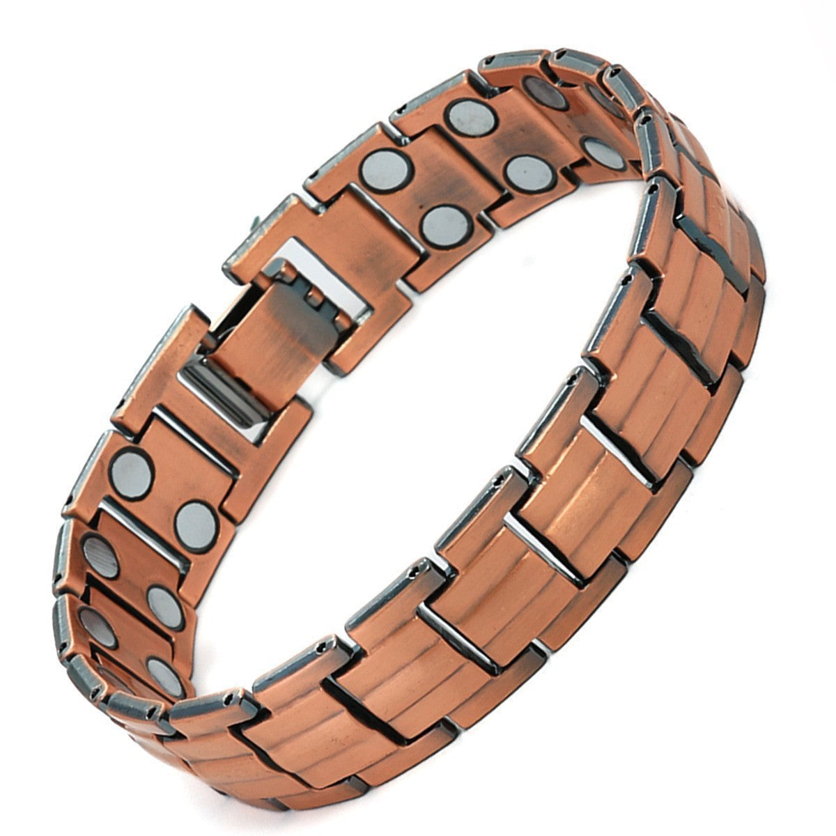 🔥Last Day 49% OFF - Men's Vintage-Style Wide Copper Magnetic Therapy Bracelet🧲