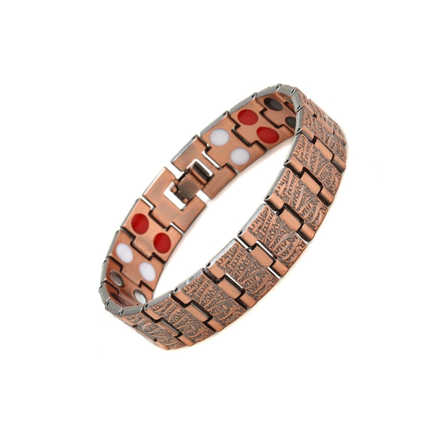 🔥Last Day 49% OFF - Men's Vintage-Style Wide Copper Magnetic Therapy Bracelet🧲