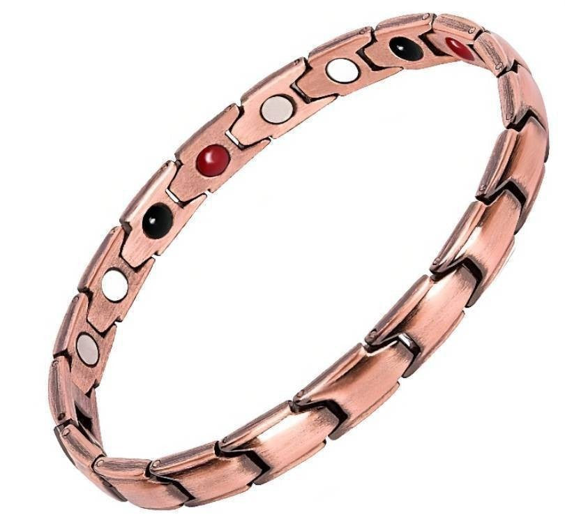 🔥Last Day 49% OFF - Men's Vintage-Style Wide Copper Magnetic Therapy Bracelet🧲