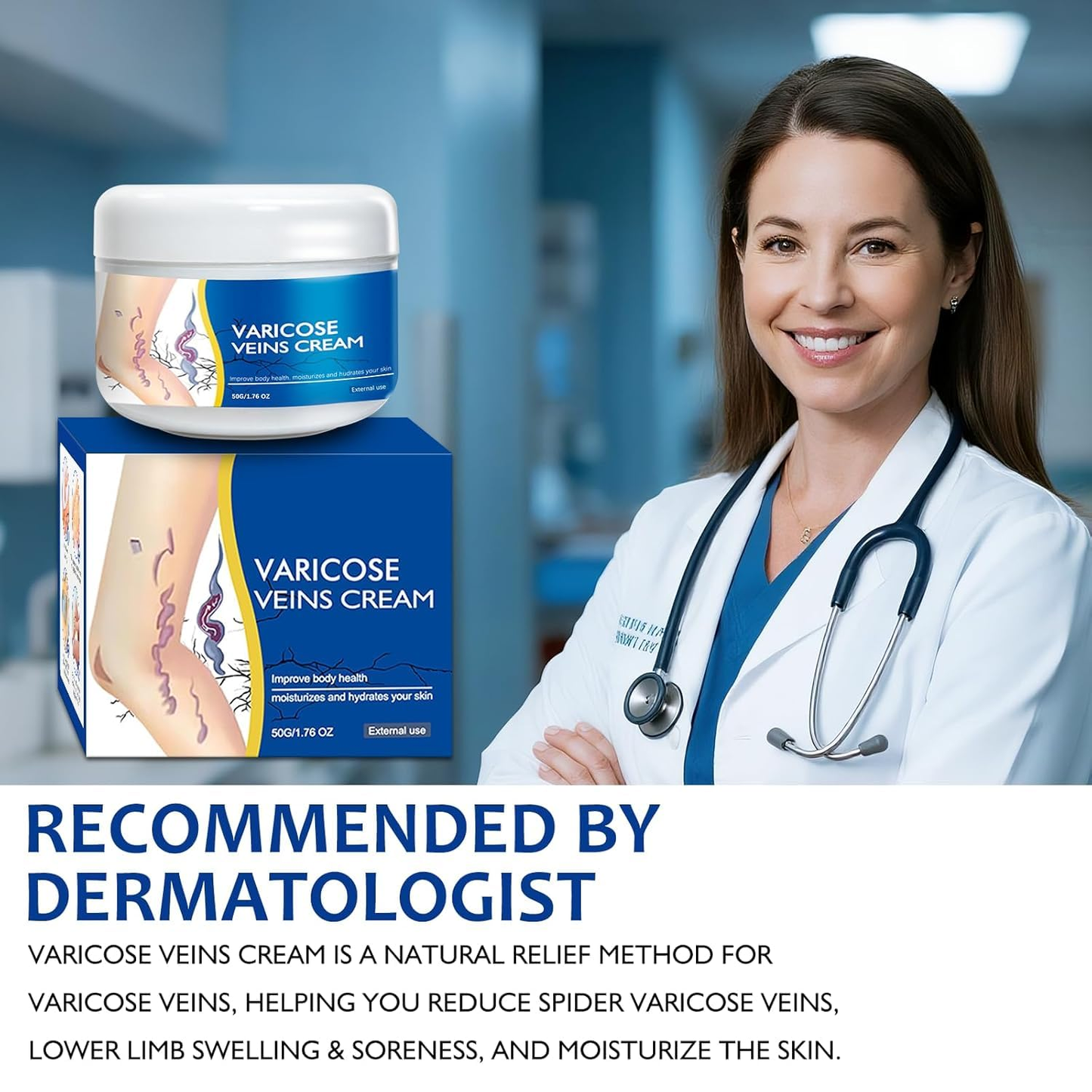 🎉Buy One Get One Free🎁 -Alcuras® Fast‑Absorbing Varicose Veins Care Cream For Smooth, Light, Confident Legs🦵