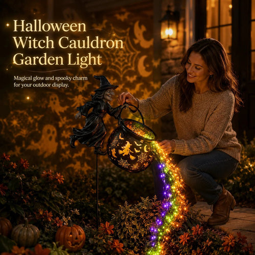 🔥LAST DAY 60% OFF🔥Halloween Witch Cauldron Garden Light✨