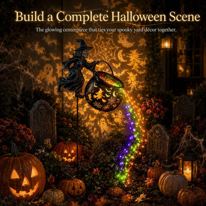 🔥LAST DAY 60% OFF🔥Halloween Witch Cauldron Garden Light✨