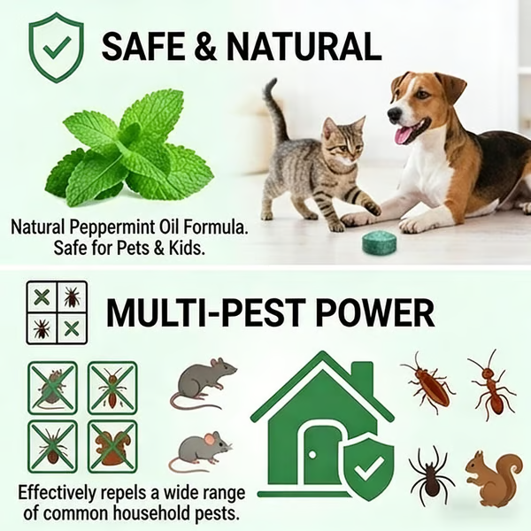 (🎁Last Day 50% OFF)🌿Natural Peppermint Rodent Repellent Balls (12 Pack) – Keep Rats, Mice & Pests Away Safely