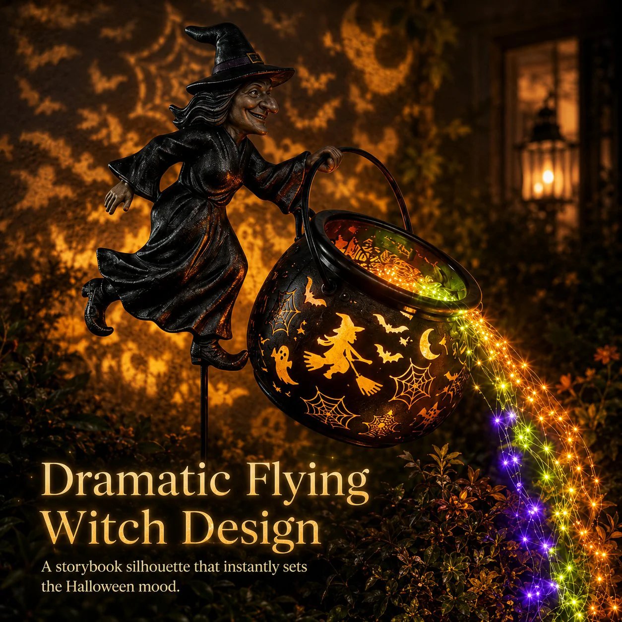 🔥LAST DAY 60% OFF🔥Halloween Witch Cauldron Garden Light✨