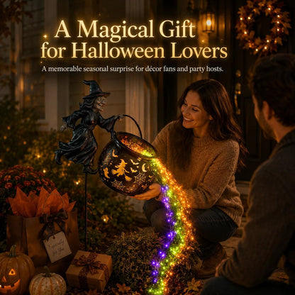 🔥LAST DAY 60% OFF🔥Halloween Witch Cauldron Garden Light✨