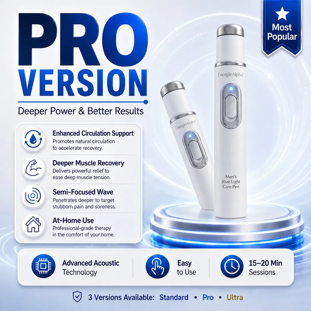 🔥LAST DAY 49% OFF🔥 - 💪Alcuras® Men's Ultrasonic Shock Wave Therapy Care Pen | Advanced Acoustic Wave Technology | Boost Circulation, Relieve Pain & Support Male Performance Confidence 💪