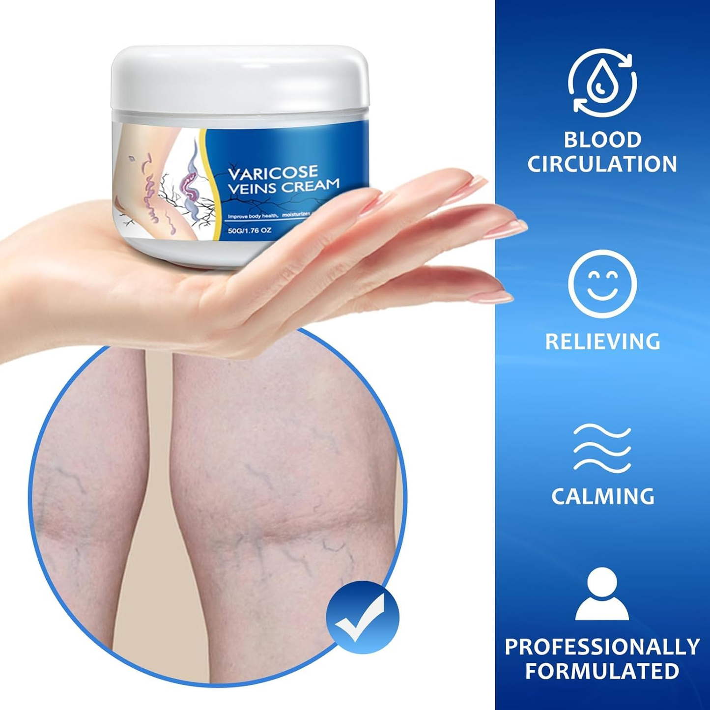 🎉Buy One Get One Free🎁 -Alcuras® Fast‑Absorbing Varicose Veins Care Cream For Smooth, Light, Confident Legs🦵