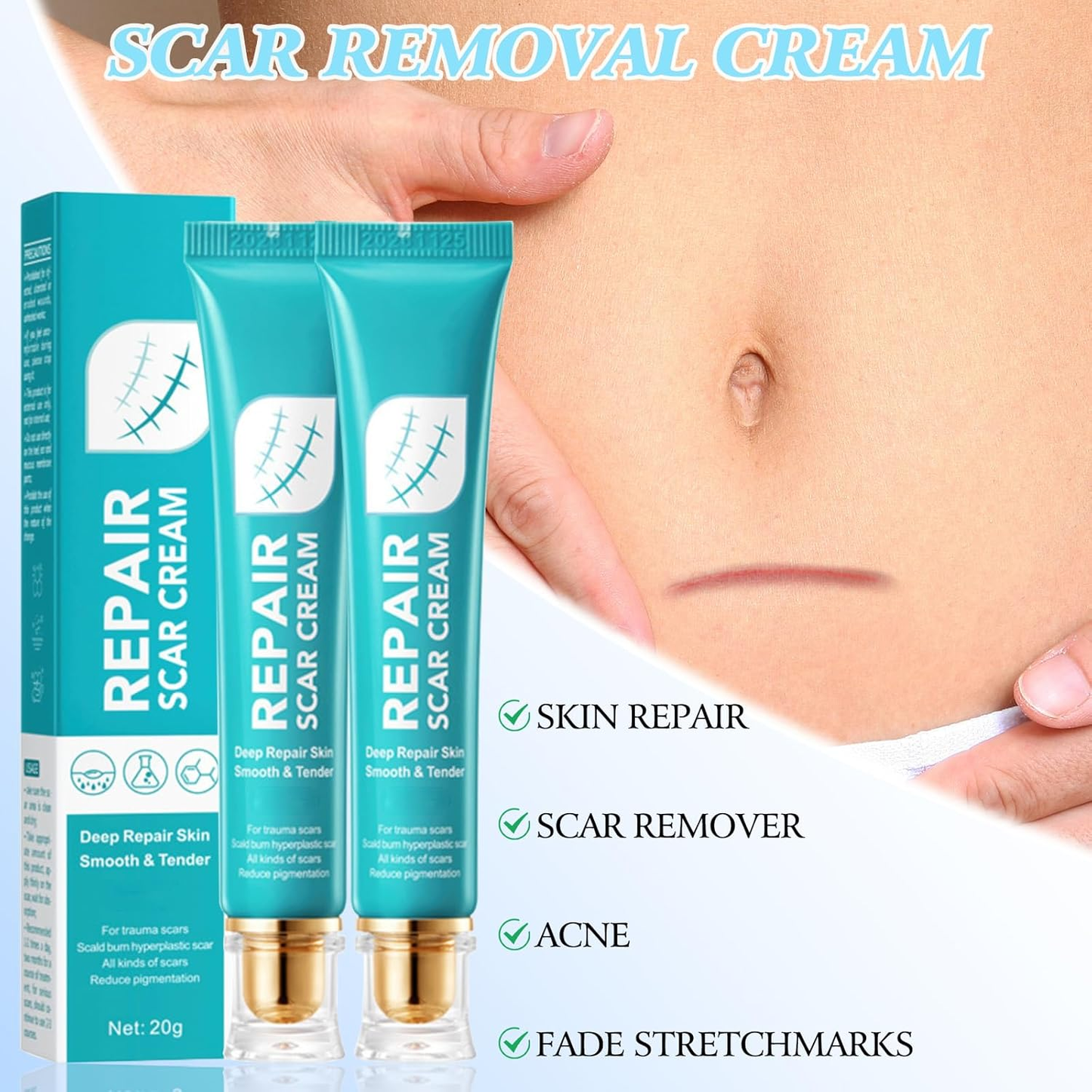 🔥Last Day 50% OFF - 🩹Alcuras® Advanced Scar Repair Cream✨