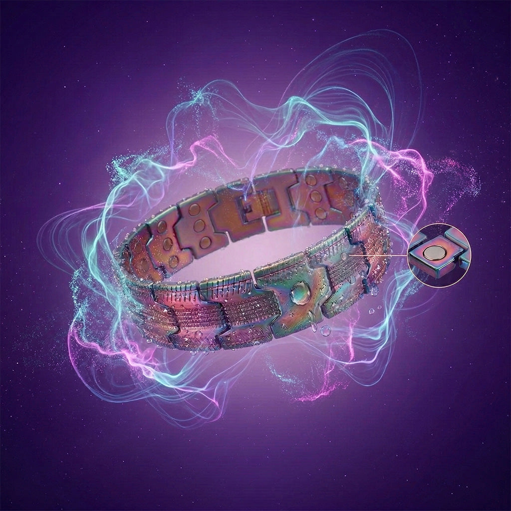 🔥Last Day 49% OFF - Men's Vintage-Style Wide Copper Magnetic Therapy Bracelet🧲